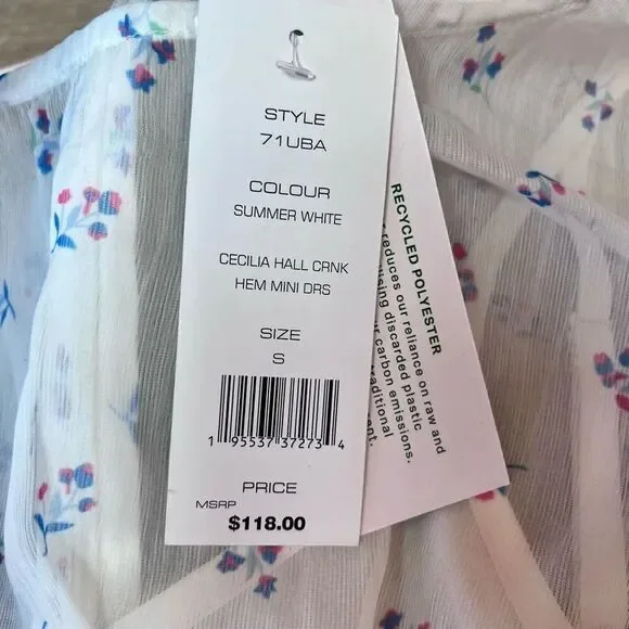 French‎ Connection Women's Summer White Cecilia Hallie Mini Dress Small NWT - Picture 7 of 14